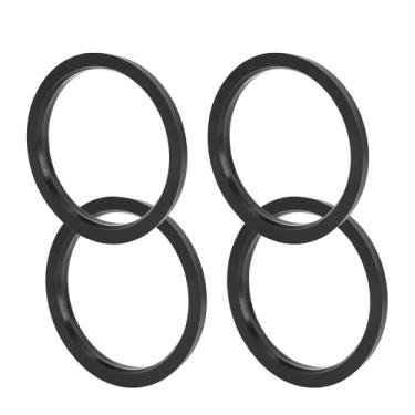 Imagem de TUCKBOLD Anéis centralizados no cubo da roda do carro Rodas duráveis Eixo central amortecedor Hubrings preto 4 peças OD 112,1 mm para ID 95,1 mm policarbonato