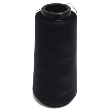 Imagem de Tubo de Linha Kron 120 Cor Preto Com 1500m Para Máquina De Costura 
