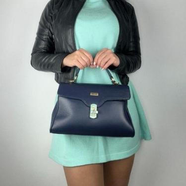 Imagem de Bolsa recuo em couro legítimo b.1081, Azul marinho