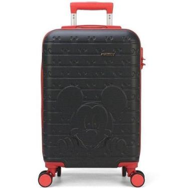 Imagem de Mala de Viagem Grande ABS Rigida Cadeado Mickey Mouse Preta - Luxcel