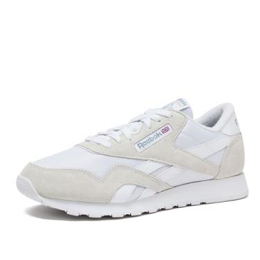 Imagem de Reebok Tênis feminino clássico de nylon, tênis casual, Calçado branco/calçado branco, 37