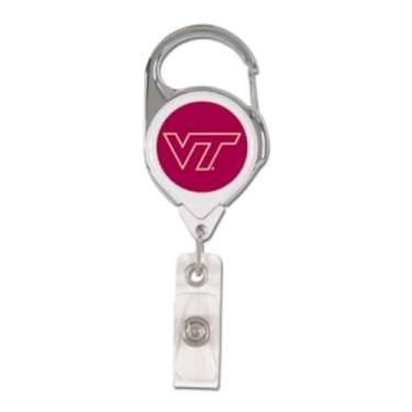 Imagem de WinCraft Porta-crachá NCAA Virginia Tech Hokies retrátil premium, cor da equipe, tamanho único