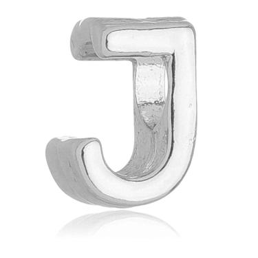 Imagem de Berloque Letra J Separador Pandora Banhado a Prata 925 - Premium