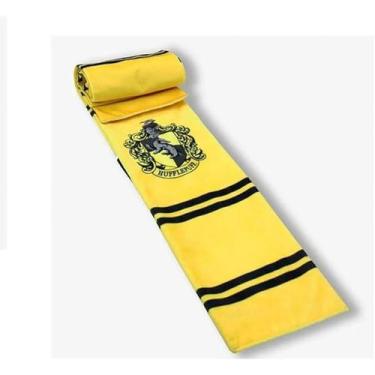 Imagem de Cachecol Harry Potter Hufflepuff Lufa Lufa com Lata Presente Geek inve