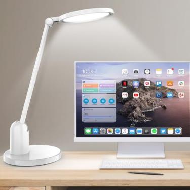 Imagem de Kitloo Luminárias De Mesa Para Escritório Doméstico Com Base Estável, Luz De Mesa Ultrabrilhante De 1000 Lm Que Protege Os Olhos, Luminária De Mesa Regulável De 3000 K A 6000 K Com Função De Escurec