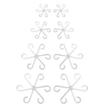 Imagem de TNJPSEK Pacote com 8 estacas ajustáveis de suporte de plantas internas, suportes de haste de plástico reutilizável e treliça para Monstera, Pothos, Vines, crescimento vertical, circulação de ar