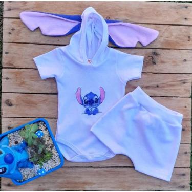 Imagem de Conjunto Body Bebe Temático Mesversário com Touca - 100% Algodão - Kit