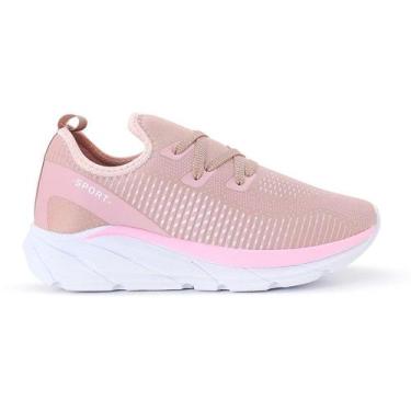 Imagem de Tenis Meia Feminino Esportivo Treino Academia Light Sport, Nude, 41