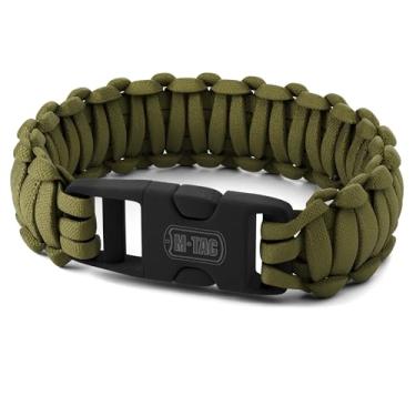 Imagem de M-Tac Pulseira tática Fastex Paracord – corda de sobrevivência para caminhadas, acampamento, atividades ao ar livre, Large, Nylon