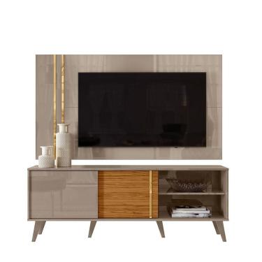 Imagem de Bancada Com Painel Tv 65`` Cronos - Madetec Fendi/Naturale