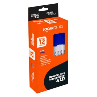 Imagem de MARCADOR CD/RETROPROJETOR PONTA 2MM AZUL CX/12 JOCAR OFFICE