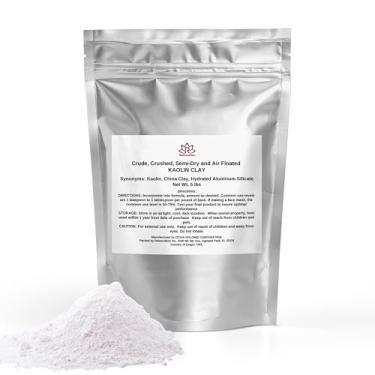 Imagem de Relaxcation Pó De Argila Branca Caulim (Argila Da China) A Granel, 5 Lb, 100% Natural Para Fazer Máscaras Faciais, Cabelo, Corpo, Sabonete, Desodorante, Bombas Banho, Lbs