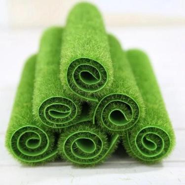 Imagem de Tapete De Grama Artificial Verde De 15cm Para Casa De Bonecas, Jardim,