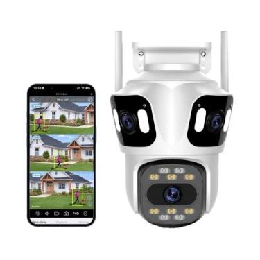 Imagem de Câmera IP Externa WIFI De 3 Lentes HD De 15MP 10MP Lente Dupla PTZ Ras