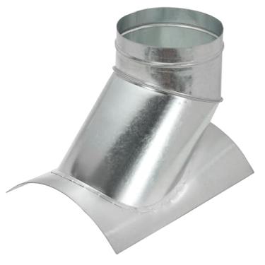 Imagem de PATIKIL Conector de duto, remoção de sela de 45 graus, duto de 10 polegadas para saída de 20 cm, divisor de duto de extensão de ramo de sela, acessórios de duto redondo para secador de exaustão