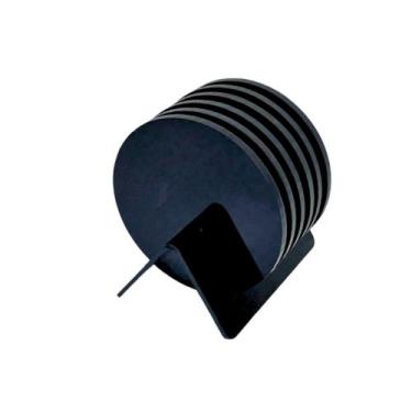 Imagem de Porta Copo e Porta Xicara Kit 06 pçs - Progetus, Preto