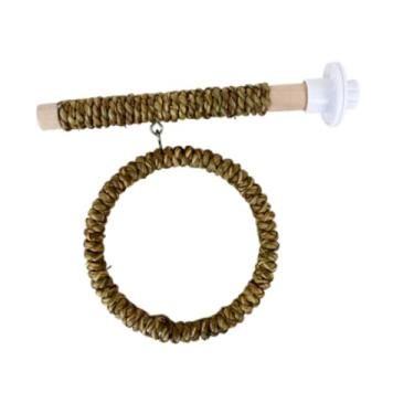 Imagem de Bothyi Suporte de balanço para, poste de apoio, suprimentos para animais de estimação, brinquedo de, poleiro de madeira para araras, Marrom