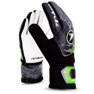 Imagem de Luva de Goleiro Futebol Poker Training Infinity Adulto E Infantil Criança Junior Corte Negativo Latex Grip Campo Grama Natural e Sintética Gramado Futsal Unissex (Verde, 8)