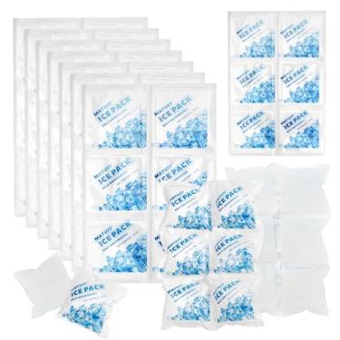 Imagem de MATUFF 50 folhas de gelo reutilizáveis para refrigeradores e lancheiras - bolsas de gelo de gel de longa duração, cortáveis 300 células, mantém alimentos/bebidas frias para envio, acampamento, praia