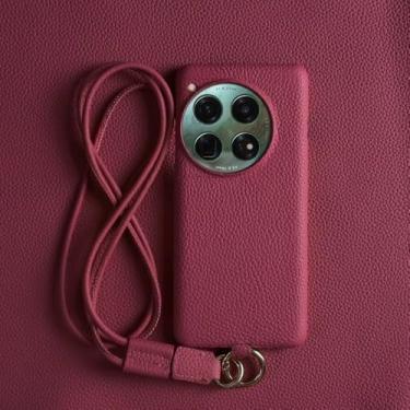 Imagem de Capa de couro de luxo para OnePlus 13 12 10Pro 11R 9Pro 10T 12R, alça transversal, cordão, capa de telefone, rosa, para OnePlus Ace 2V