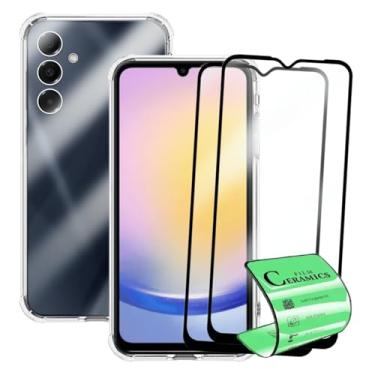 Imagem de Kit Capa Anti Impacto e 2 Película De Cerâmica 9D Para Samsung Galaxy A25