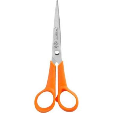 Imagem de Tesoura Multiuso Fio Liso Laranja 14Cm - MUNDIAL