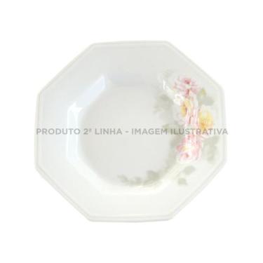 Imagem de Prato Fundo 24 cm Porcelana Schmidt - Dec. Romântica Prisma 2 LINHA E0