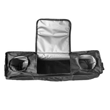 Imagem de oshhni Bolsa organizadora para carrinho de bebê com bolsos, multifuncional, para viagem, para mamãe, com porta-copos, bolsa de transporte portátil para áreas