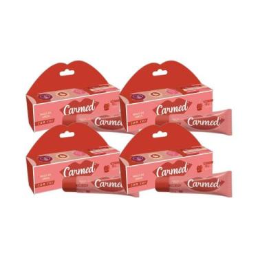Imagem de Kit 4x Hidratante Labial Carmed Maçã do Amor 10g - CIMED