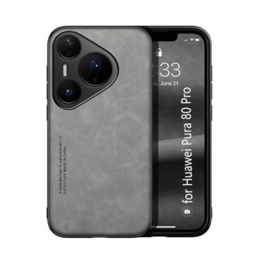 Imagem de Kepuch Silklike Capa para Huawei Pura 80 Pro - Case Placa de Metal Embutida - Cinza