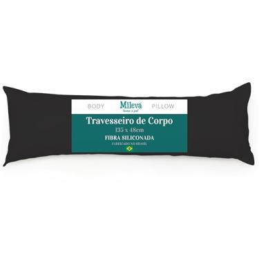 Imagem de Travesseiro de Corpo 135 x 48 cm Fibra Siliconada - Cores (Preto)