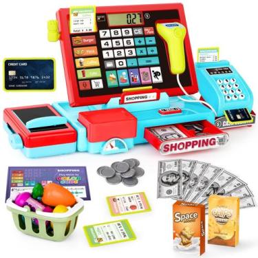 Imagem de Brinquedo para caixa registradora Maysida Multicolor com música 52 uni