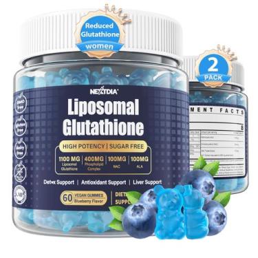 Imagem de Suplemento Gomas de glutationa lipossomal Nextdia 100 mg 120 ct