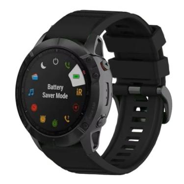 Imagem de Pulseira De Silicone Marca 123smart 26mm Para Fenix 7x Tactix Delta Tactix Bravo Gps Fenix 6x Fenix 5x Fenix 3 D2 Bravo D2 Charlie Quaitx 3 Descent Mk1 Mk2 Mk2i Enduro Coros Vertix 2 (Preto, 26mm)