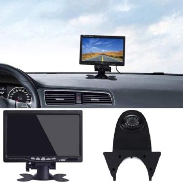 Imagem de Câmera reversa de luz de freio 3ª câmera de estacionamento + monitor LCD de 7 polegadas para VW Crafter T5 Sprinter vito Viano Citroen Dacia Fiat Ford Hyundai Isuzu Iveco Mitsubishi Nissan Peugeot