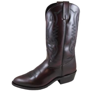 Imagem de Smoky Bota masculina cowboy de couro preto com 28 cm
