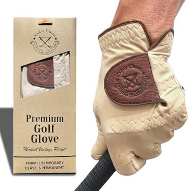 Imagem de XEIRPRO Luvas de golfe masculinas vintage clássicas Caddie | exclusivamente feitas com couro AAA Cabretta | Durabilidade de longa duração com sensação confortável e macia | Luva de golfe masculina