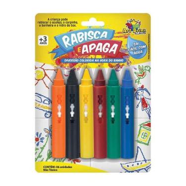 Imagem de Giz Rabisca E Apaga Com 6 Unidades - Artbrink