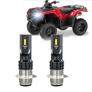 Imagem de H6M ATV lâmpada de neblina para motocicleta compatível com 2000-2006 Honda Rancher 350 4x4 2x4 ES lâmpadas, lâmpadas de neblina P15D H6 H6M, 12000 lúmens 6000K branco 55W H6M, Plug and Play, pacote