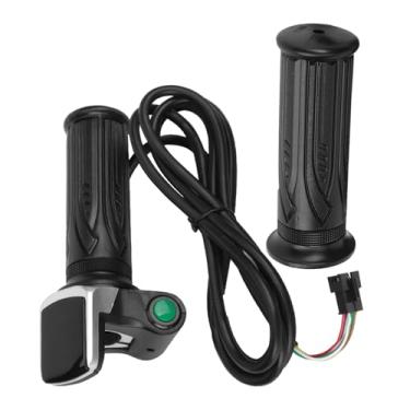 Imagem de Luqeeg E bicicleta Grip do acelerador 48V, Exibição de LCD à prova d'água 1,5 m de cabo 6 núcleos Guidão de bicicleta elétrica universal com Tecla de exibição Mini acelerador (48V)