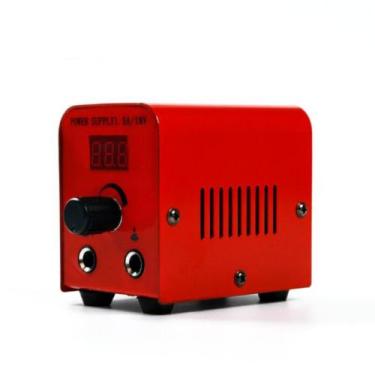 Imagem de Fonte Locomotiva Para Tatuagem Display Lcd - DragoArt, Vermelho