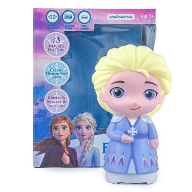 Imagem de Caixa de Som Infantil Alto Falante Bluetooth Disney Elsa Led-Feminino