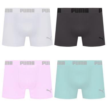 Imagem de Kit 4 Cuecas Puma Boxer Sem Costura Masculina