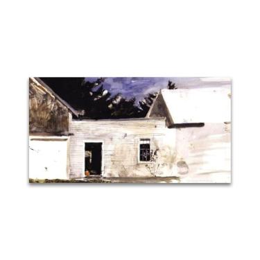 Imagem de RYLJCZ (Pumpkin in Doorway) Famosas impressões em tela. Reprodução de pinturas famosas do mundo Andrew Wyeth. Arte de parede em tela decoração de sala de estar (75 x 150 cm (29,5 x 59,0 pol)/sem