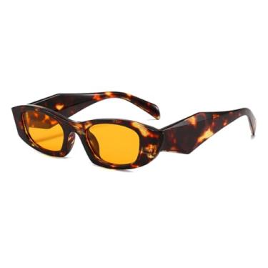 Imagem de Óculos de sol retrô com armação grossa e casco de tartaruga, feminino e masculino (5)