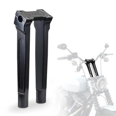 Imagem de Goldfire Elevadores de guidão de motocicleta, kit de extensão para guidão de 25,4 cm para guidão H-D de 2,5 cm (25,4 cm preto)