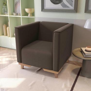 Imagem de Poltrona Ravena Kappesberg Suede Café