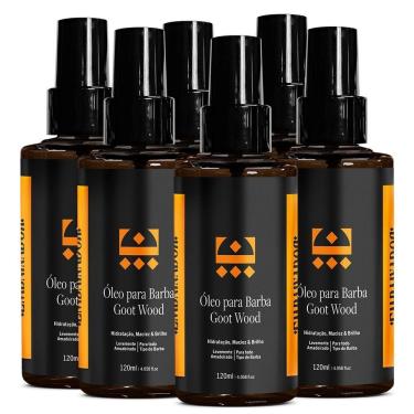 Imagem de Kit 6 óleo Hidratante Para Barba Goot Wood Embaixador 120ml