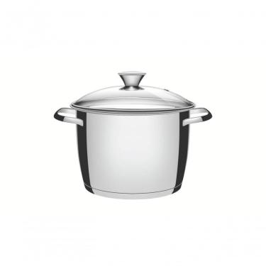 Imagem de Caldeirão Tramontina Allegra Aço Inox E Tampa De Vidro 20cm