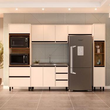 Imagem de Cozinha Modulada 5 Peças sem Pia Koya Politorno, Creme